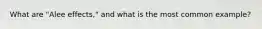 What are "Alee effects," and what is the most common example?