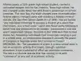 Alfonzo Lopez, a 12th grade high school student, carried a concealed weapon into his San Antonio, Texas high school. He was charged under Texas law with firearm possession on school premises. The next day, the state charges were dismissed after federal agents charged Lopez with violating a federal criminal statute, the Gun-Free School Zones Act of 1990. The act forbids "any individual knowingly to possess a firearm at a place that [he] knows...is a school zone." Lopez was found guilty following a bench trial and sentenced to six months' imprisonment and two years' supervised release. Question Is the 1990 Gun-Free School Zones Act, forbidding individuals from knowingly carrying a gun in a school zone, unconstitutional because it exceeds the power of Congress to legislate under the Commerce Clause? DECISIONS: Yes. The possession of a gun in a local school zone is not an economic activity that might, through repetition elsewhere, have a substantial effect on interstate commerce. The law is a criminal statute that has nothing to do with "commerce" or any sort of economic activity