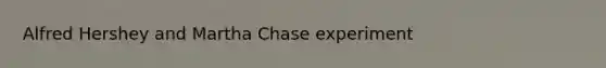 Alfred Hershey and Martha Chase experiment