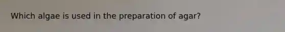 Which algae is used in the preparation of agar?