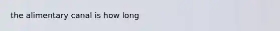 the alimentary canal is how long