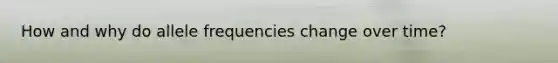 How and why do allele frequencies change over time?