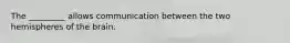 The _________ allows communication between the two hemispheres of the brain.