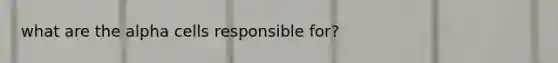 what are the alpha cells responsible for?