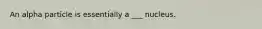 An alpha particle is essentially a ___ nucleus.