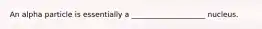 An alpha particle is essentially a ____________________ nucleus.