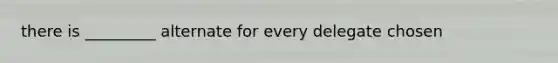 there is _________ alternate for every delegate chosen
