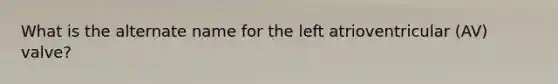 What is the alternate name for the left atrioventricular (AV) valve?