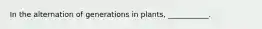 In the alternation of generations in plants, ___________.