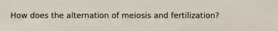 How does the alternation of meiosis and fertilization?