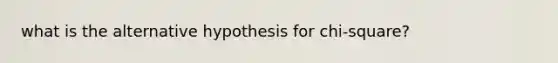 what is the alternative hypothesis for chi-square?