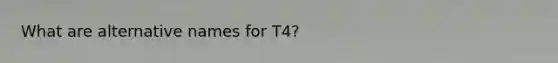 What are alternative names for T4?