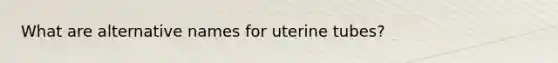 What are alternative names for uterine tubes?