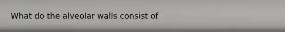 What do the alveolar walls consist of