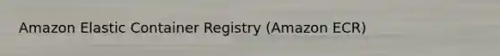 Amazon Elastic Container Registry (Amazon ECR)