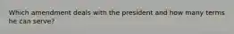 Which amendment deals with the president and how many terms he can serve?