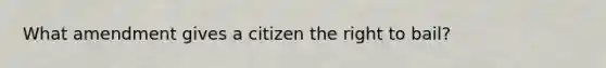 What amendment gives a citizen the right to bail?