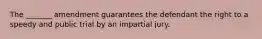 The _______ amendment guarantees the defendant the right to a speedy and public trial by an impartial jury.