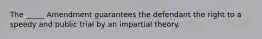 The _____ Amendment guarantees the defendant the right to a speedy and public trial by an impartial theory.