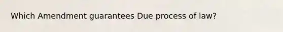 Which Amendment guarantees Due process of law?