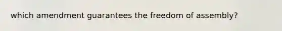 which amendment guarantees the freedom of assembly?