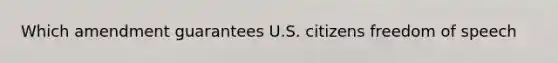 Which amendment guarantees U.S. citizens freedom of speech