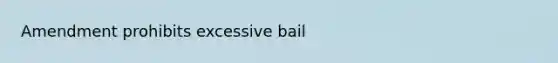 Amendment prohibits excessive bail