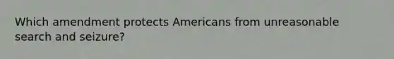 Which amendment protects Americans from unreasonable search and seizure?