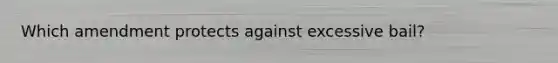 Which amendment protects against excessive bail?