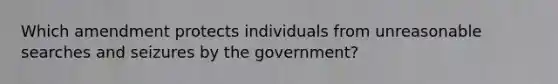 Which amendment protects individuals from unreasonable searches and seizures by the government?