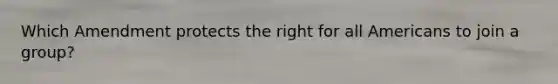Which Amendment protects the right for all Americans to join a group?