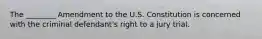 The ________ Amendment to the U.S. Constitution is concerned with the criminal defendant's right to a jury trial.