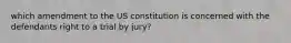 which amendment to the US constitution is concerned with the defendants right to a trial by jury?