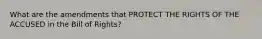 What are the amendments that PROTECT THE RIGHTS OF THE ACCUSED in the Bill of Rights?