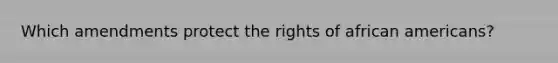 Which amendments protect the rights of african americans?