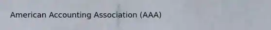 American Accounting Association (AAA)