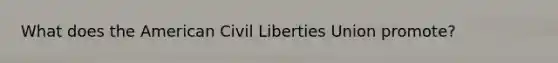 What does the American Civil Liberties Union promote?