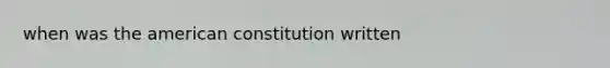 when was the american constitution written