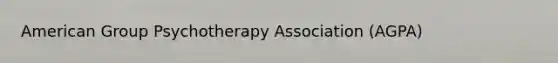 American Group Psychotherapy Association (AGPA)