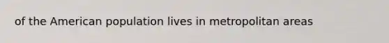 of the American population lives in metropolitan areas