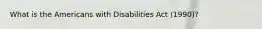 What is the Americans with Disabilities Act (1990)?