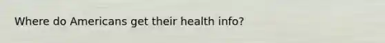 Where do Americans get their health info?