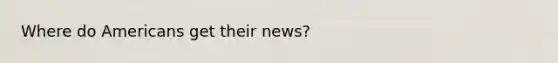 Where do Americans get their news?