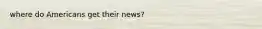 where do Americans get their news?