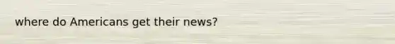 where do Americans get their news?