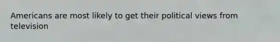 Americans are most likely to get their political views from television