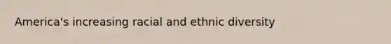 America's increasing racial and ethnic diversity