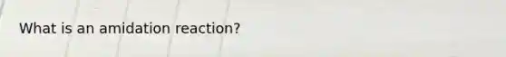 What is an amidation reaction?