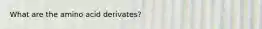 What are the amino acid derivates?