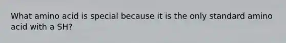 What amino acid is special because it is the only standard amino acid with a SH?